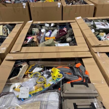 Hunting and fishing gear pallets for sale